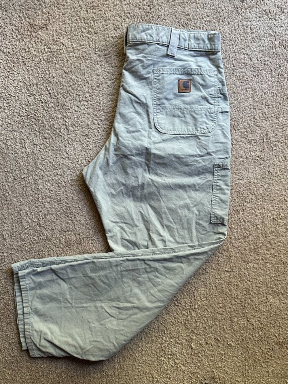 Carhartt Pants Mens 40x32 Carpenter B151TAN Workwear Pockets Mid Rise